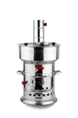 sobapark Odunlu Semaver Kömürlü Semaver Odunlu Kömürlü Çay Semaveri Tek Musluklu Semaver 7 Litre - PASLANMAZ - 6
