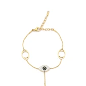 Şahmeran Altın Kaplama Kadın Nazar Boncuklu Göz Model- SHM-103 thumbnail 2