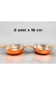 MY ZEY 2 adet Yumurta Menemen Bakır tava Çekiç dövme 16 cm - 1