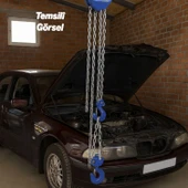 Zincirli Caraskal Ceraskal 3 Ton 5 Metre Profesyonel El Vinç Dayanıklı Yük Kaldırma Makinesi Aparatı thumbnail 3