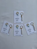 72 Adet Beyaz Renk İsme Özel İlk Dişim Çıktı Diş Partisi Diş Buğdayı Hatırası Hediyelik Anahtarlık - 2