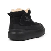 Kadın Siyah Günlük Kürklü Bot - Kalın Tabanlı, Fermuarlı thumbnail 5