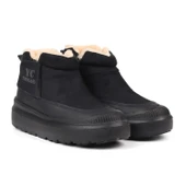 Kadın Siyah Günlük Kürklü Bot - Kalın Tabanlı, Fermuarlı thumbnail 2