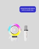 Kablosuz Mikrofonlu Astronot Tasarım Bluetooth Speaker Karaoke - 2