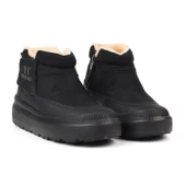 Kadın Siyah Günlük Kürklü Bot - Kalın Tabanlı, Fermuarlı thumbnail 1