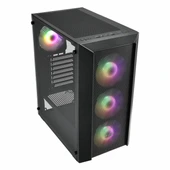 FSP CMT218 650W 80+ USB 3.2 FRGB ATX Mid Tower Siyah Kasa thumbnail 2
