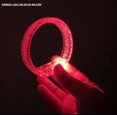 Kırmızı Led Işıklı Baskı Yapılabilen Pilli Bileklik Bilezik 1,5 cm Genişlik - 1