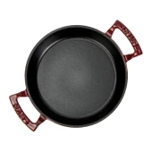 Lava Döküm Yuvarlak Sahan Döküm Demir Yekpare Çift Kulplu Çap(Ø)24cm.-Bordo thumbnail 3