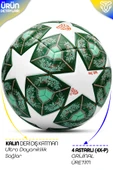 Profesyonel Futbol Topu 2025 Şampiyonlar Ligi Pompalı Sert Zemin Halı Saha Futbol Topu No5 Yeşil 555 thumbnail 3