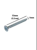 Sunta Vidası 4x35mm Çinko Ahşap MDF Montaj Vidası(4X35MM) 20 ADET thumbnail 5