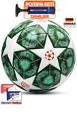 Profesyonel Futbol Topu 2025 Şampiyonlar Ligi Pompalı Sert Zemin Halı Saha Futbol Topu No5 Yeşil 555 thumbnail 1