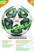 Profesyonel Futbol Topu 2025 Şampiyonlar Ligi Pompalı Sert Zemin Halı Saha Futbol Topu No5 Yeşil 555 thumbnail 4