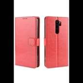 Joy Tekno Xiaomi Redmi Note 8 Pro Kılıf Trend S Plus Kapaklı Kılıf - Kırmızı - 1