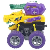 Sürtmeli Dinazor Araçlar - Sesli ve Işıklı - D500-19 - Sarı thumbnail 2