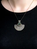 Doğal Taş Labradorit Doğal Taşlı Desenli Otantik Kadın Kolye 45 Cm Zincirli euk26lbt thumbnail 3