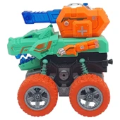 Sürtmeli Dinazor Araçlar - Sesli ve Işıklı - D500-19 - Turkuaz thumbnail 2