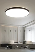 Voxify 24W Büyük Boy Antrasit Renk Kasa Tavana Sıfır Plafonyer Led Armatür Avize Aplik Lambası Gün Işığı thumbnail 2