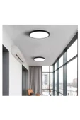 luxshome Dekoratif Modern Tavana Sıfır Plafonyer Panel Led Avize Siyah Kasa 6500K Beyaz Işık thumbnail 2