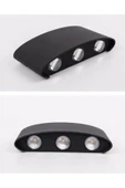 luxshome Çift Yön Led Aplik Haiti Model Modern Duvar Aydınlatma 10w 3200K Gün Işığı Su Geçirmez Dış Mekan thumbnail 3