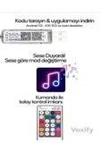 Voxify Tv Arkası 10 Metre Bluetooth Telefon Kontrollü Smart Ambiance Sese Duyarlı Kumandalı Şerit Led Işık thumbnail 5