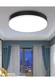 Voxify Siyah Modern Led Banyo Balkon Tuvalet Koridor Lambası Tavana Sıfır Led Armatür Avize Beyaz Işık 9w thumbnail 2