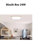 Viesteknoloji Büyük Boy 24w Modern Tavana Sıfır Kare Plafonyer Led Avize Panel Light 6500k Cold White thumbnail 3
