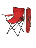 Mandella Rejisör Kamp Sandalyesi Piknik, Plaj, Balıkçı,Bahçe,Balkon Sandalyesi Kırmızı (1 Adet) thumbnail 1
