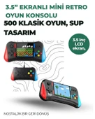 3.5 İnç Ekranlı Klasik Oyun Konsolu – 500 Dahili Oyun thumbnail 2