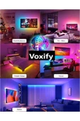 Voxify Tv Arkası 10 Metre Bluetooth Telefon Kontrollü Smart Ambiance Sese Duyarlı Kumandalı Şerit Led Işık thumbnail 6