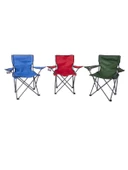 Mandella Rejisör Kamp Sandalyesi Piknik, Plaj, Balıkçı,Bahçe,Balkon Sandalyesi Kırmızı (1 Adet) thumbnail 3