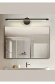 luxshome Mat Siyah Kasa Banyo Duvar Ayna Tablo Resim Aydınlatması Flüt Aplik Kuğu Aplik Elektrikli Beyaz Işık - 1