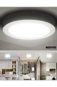 luxshome Büyük Boy Tavana Sıfır Led Plofonyer Avize Armatür Banyo Tuvalet Balkon Lambası Armatürü Beyaz Işık thumbnail 1