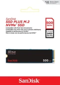 SANDISK 500GB SSD PLUS 2400-1500MBPS M.2 PCIE Gen 3.0 NVMe SDSSDA3N-500G-G26 - 2