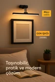 luxshome Pilli Mat Gün Işığı Kuğu Aplik Ayna Üstü Aydınlatma Duvar Tablo Aydınlatma Dekorasyon A+ - 3