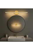luxshome Modern Kablosuz Tak Çalıştır Ledli Pilli Aplik Banyo Tablo Ayna Aydınlatma Eskitme Gold Pil Dahildir - 5