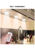 luxshome Masa Lambası Mutfak Tezgah Altı Banyo Dolabı Dolap Içi 3lü Kumandalı Ve Pilli Led Işık - 1