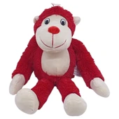 Peluş Maymun 40 cm - Yumuşak Peluş - G5501 - Kırmızı - 1
