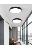 Voxify Siyah Modern Led Banyo Balkon Tuvalet Koridor Lambası Tavana Sıfır Led Armatür Avize Beyaz Işık 9w thumbnail 1