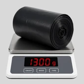 Mulpex Jumbo Boy Siyah Çöp Torbası 80x110 cm – 1 Rulo (1300 g ±%2) Dayanıklı ve Kalın, Ağır Hizmet Geri Dönüşüm thumbnail 1