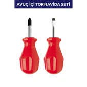 2'li Avuç Içi Tornavida Seti Düz Yıldız - 1