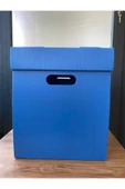 İzge İzge Klasör Arşivleme Dosyası Kapaklı Mavi 41 X 29 X 35 ( Oluklu Plastik) - 2