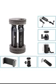 6 Kanatlı Katlanabilir LED Işık  3200K-5600K Renk Ayarı, Tripod ve Taşıma Çantası Dahil 2.10 CM Tripod Ayak Canlı Yayın Işığı - 4