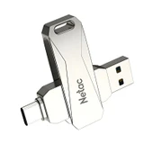 Netac 256GB Type-C + USB 3.0 Flash Bellek - NT03U782C-256G-30PN - 1