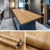 Ahşap Görünümlü Duvar Kağıdı Kendinden Yapışkanlı 5 metre thumbnail 1