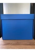 İzge İzge Klasör Arşivleme Dosyası Kapaklı Mavi 41 X 29 X 35 ( Oluklu Plastik) - 3