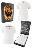 Galatasaray Orijinal Lisanslı A-Takım UV Baskılı Polo Yaka Beyaz T-Shirt - 1