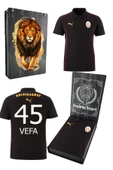Galatasaray Orijinal Lisanslı A-Takım  UV Kutulu Kişiye Özel Polo Yaka Siyah T-Shirt thumbnail 1