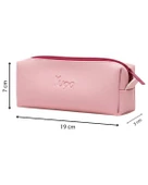 Yuga Tek Gözlü Suni Deri Kalem Çantası Pembe thumbnail 6