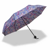 CCL Manuel Kısa 8 Telli Pongee Kumaş Desenli Şemsiye (103G-2) GKH thumbnail 2
