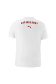 Galatasaray Orijinal Lisanslı A-Takım UV Bakılı Kişiye Özel Polo Yaka Beyaz T-Shirt thumbnail 4